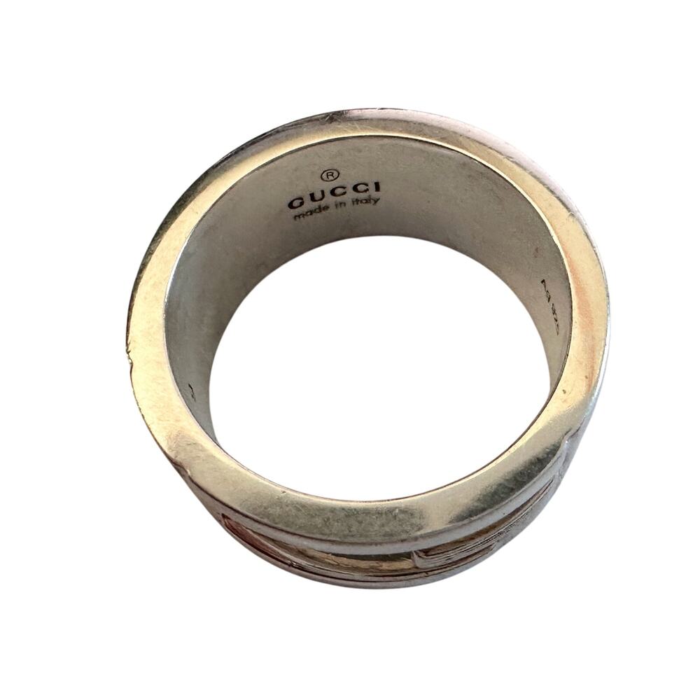 Gucci Abstract G Ring Sterling Silver - Size 4.75 - Picture 8 of 13